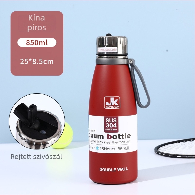340 ml kétszeres falú rozsdamentes acél vákuum-szigetelt palack Coca-Cola forma, szabadtéri sportos vízpalack, hordozható