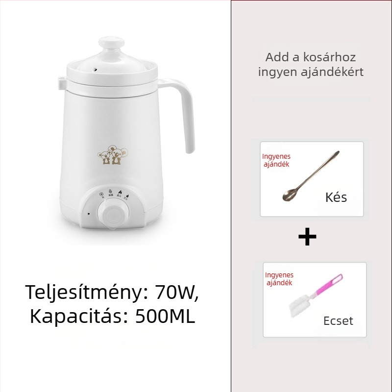 Beépített fűtőlemezzel ellátott elektromos melegítőbögre, Emperor Meal márka, teljesítmény 1000 W alatt, kapacitás 1 L alatt, tápkábel hossza 0,7 m, 1–2 személyre