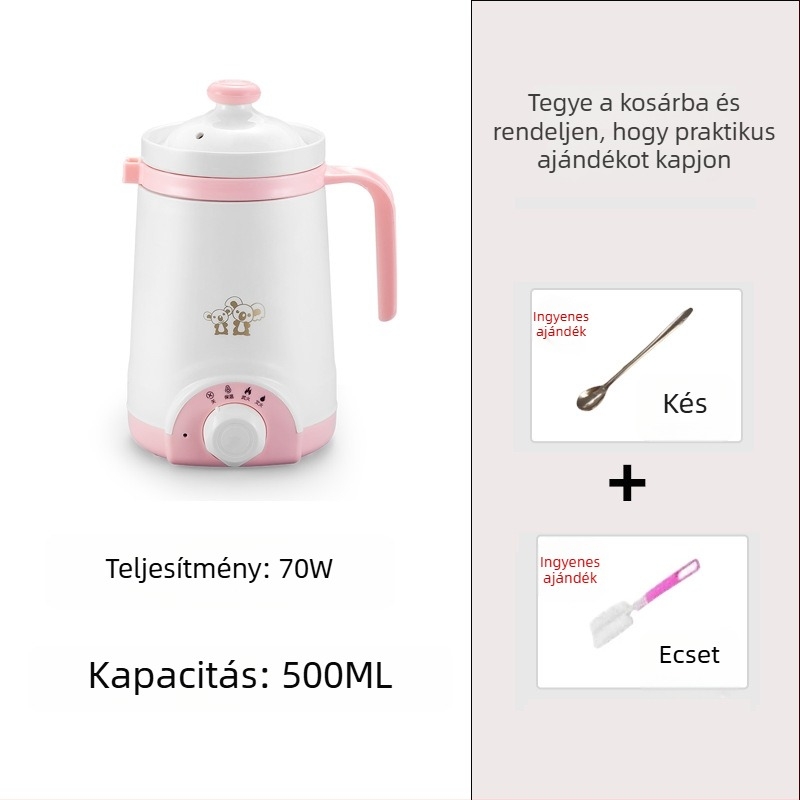 Beépített fűtőlemezzel ellátott elektromos melegítőbögre, Emperor Meal márka, teljesítmény 1000 W alatt, kapacitás 1 L alatt, tápkábel hossza 0,7 m, 1–2 személyre