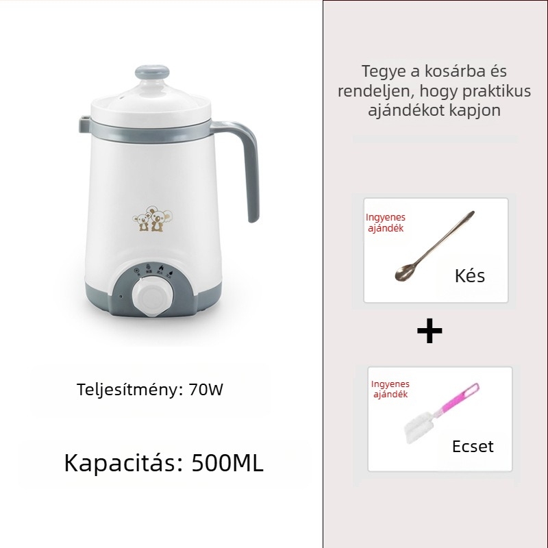 Beépített fűtőlemezzel ellátott elektromos melegítőbögre, Emperor Meal márka, teljesítmény 1000 W alatt, kapacitás 1 L alatt, tápkábel hossza 0,7 m, 1–2 személyre
