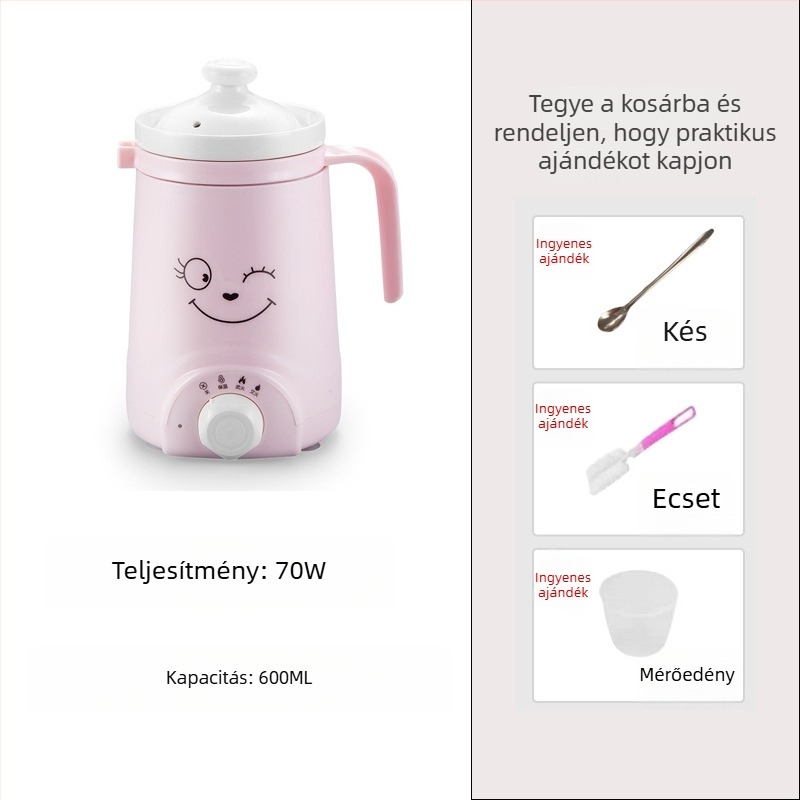 Beépített fűtőlemezzel ellátott elektromos melegítőbögre, Emperor Meal márka, teljesítmény 1000 W alatt, kapacitás 1 L alatt, tápkábel hossza 0,7 m, 1–2 személyre