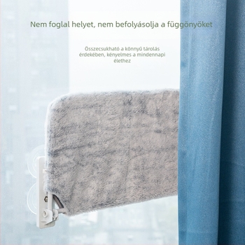 Ablakhoz rögzíthető macskafüggőágy – napozás, erkély, üvegágy szívókorongokkal