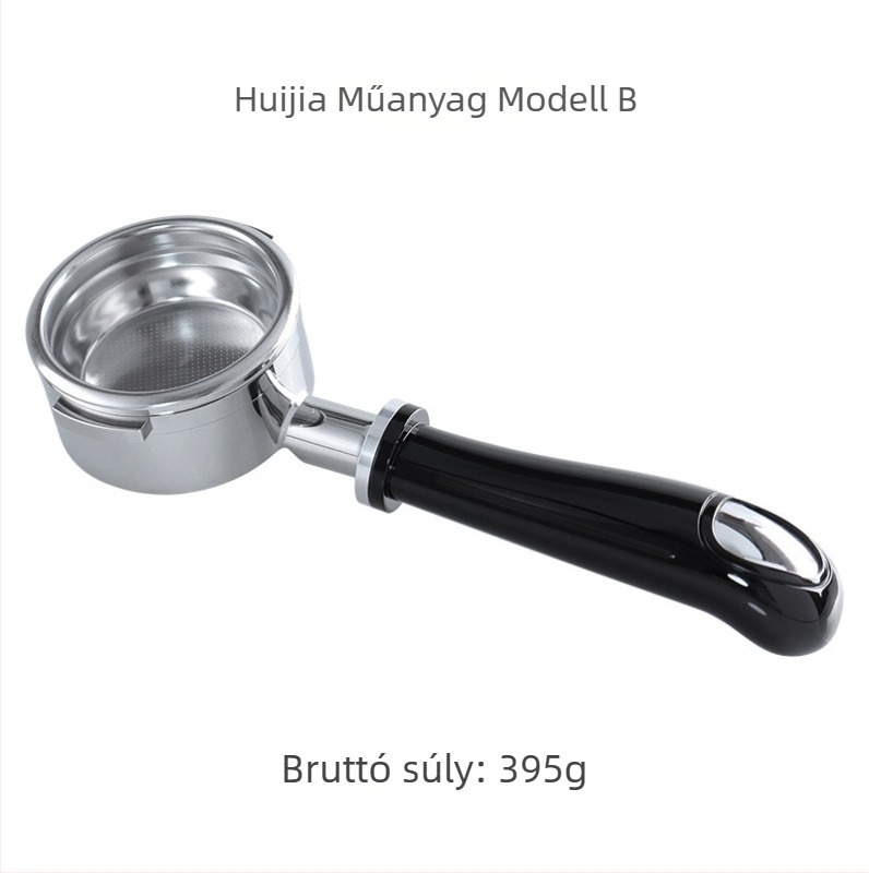 KLAM alul nélküli portafilter kávéfőzőhöz, 304 rozsdamentes acélból, dupla fül, modern minimalist stílus