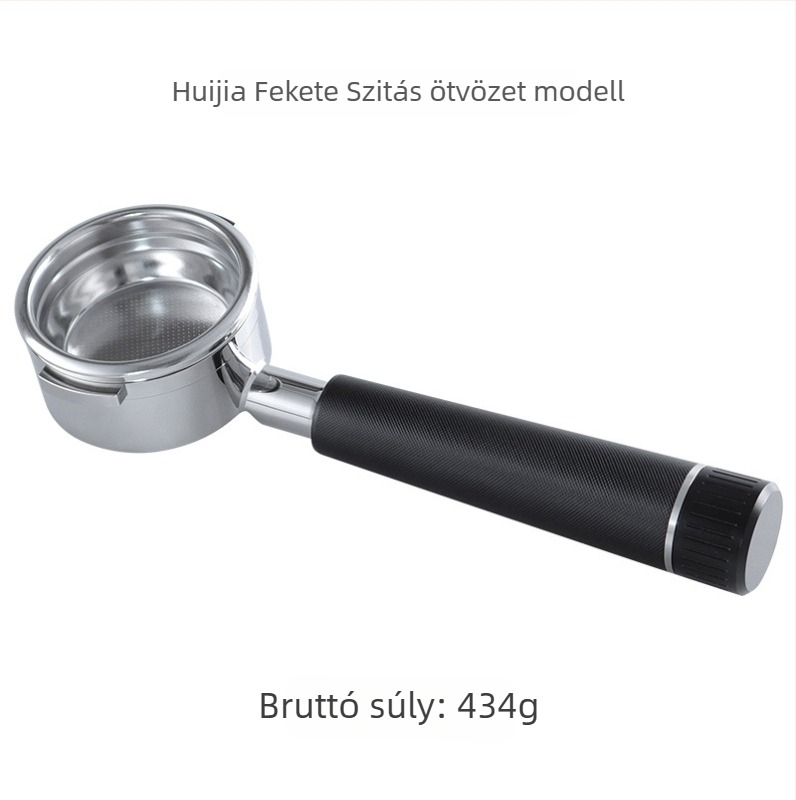 KLAM alul nélküli portafilter kávéfőzőhöz, 304 rozsdamentes acélból, dupla fül, modern minimalist stílus