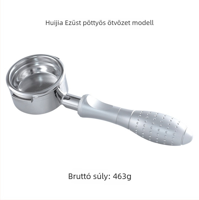 KLAM alul nélküli portafilter kávéfőzőhöz, 304 rozsdamentes acélból, dupla fül, modern minimalist stílus