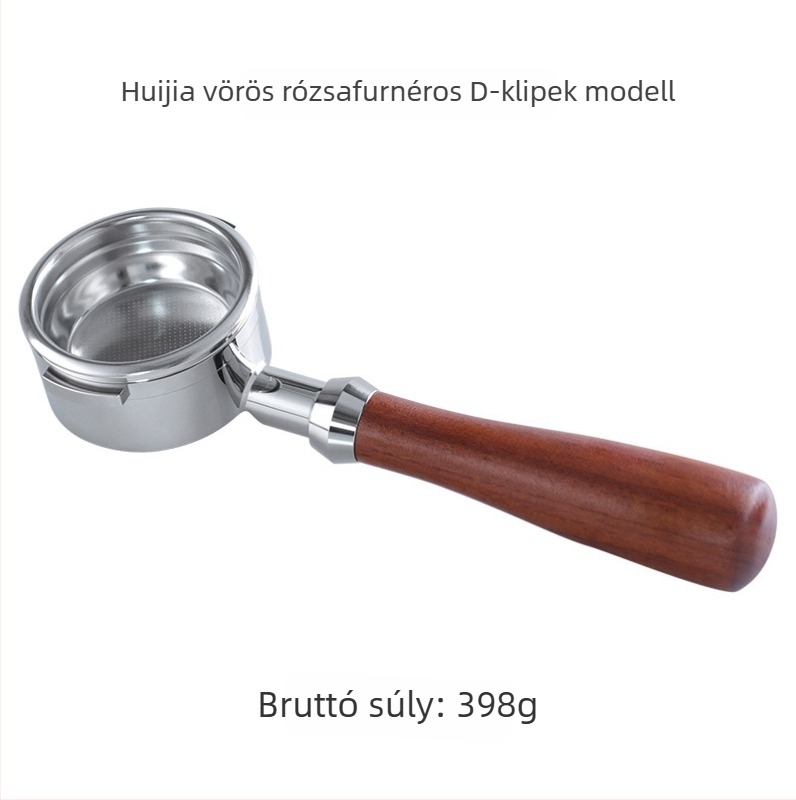 KLAM alul nélküli portafilter kávéfőzőhöz, 304 rozsdamentes acélból, dupla fül, modern minimalist stílus