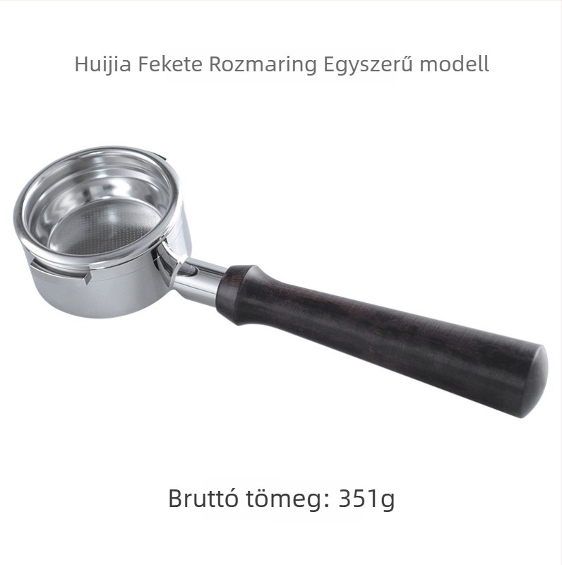 KLAM alul nélküli portafilter kávéfőzőhöz, 304 rozsdamentes acélból, dupla fül, modern minimalist stílus