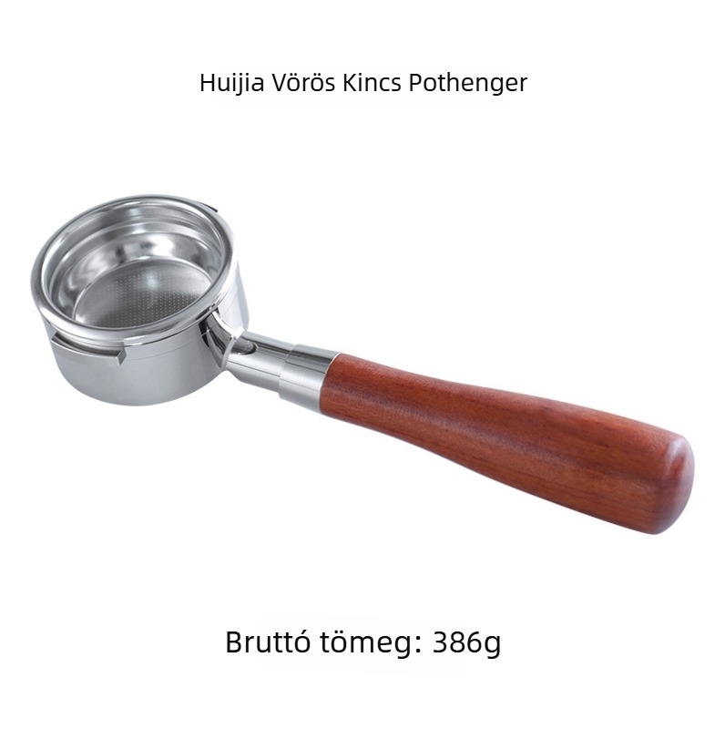 KLAM alul nélküli portafilter kávéfőzőhöz, 304 rozsdamentes acélból, dupla fül, modern minimalist stílus