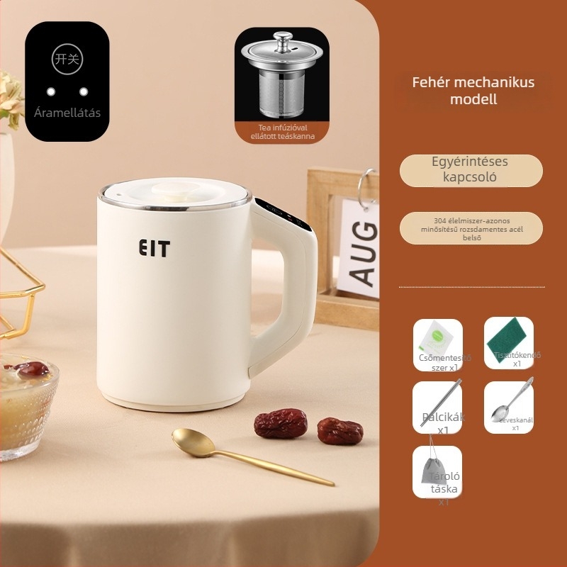 Far Light Elektromos Egészséges Teás Pohár, 800 ml, 300 W, beépített fűtőlap, 1–2 személyre