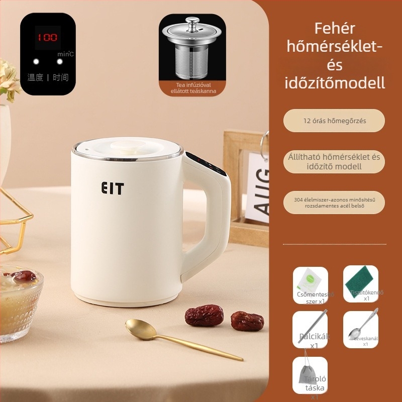 Far Light Elektromos Egészséges Teás Pohár, 800 ml, 300 W, beépített fűtőlap, 1–2 személyre