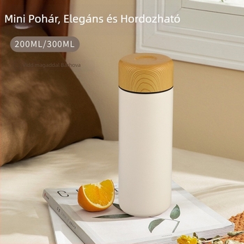 Mini termosz hőmérséklet-kijelzős, női modell, kompakt és hordozható, kis kapacitás, 316-os rozsdamentes acélból, személyre szabott ajándék