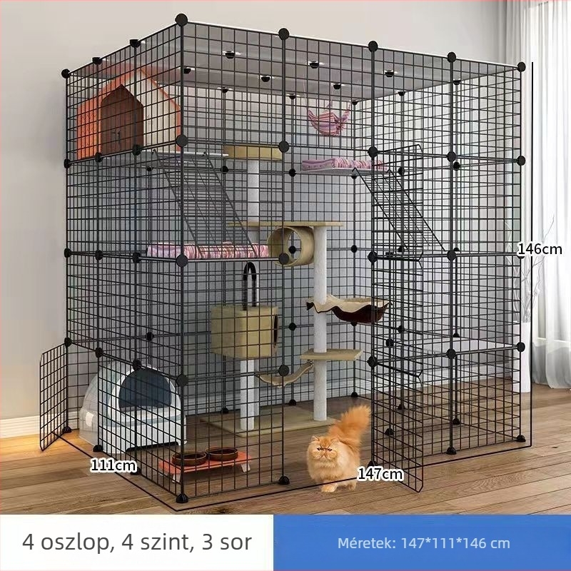 Vasból készült macska ketrec beltéri használatra – macskafészek