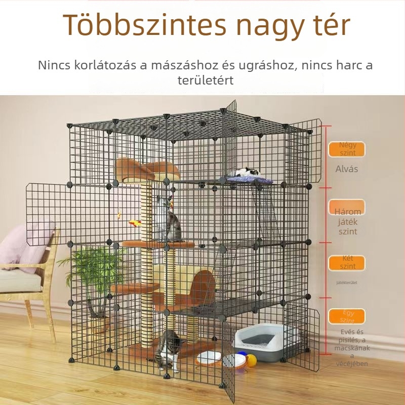 Vasból készült macska ketrec beltéri használatra – macskafészek