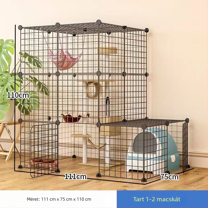 Vasból készült macska ketrec beltéri használatra – macskafészek