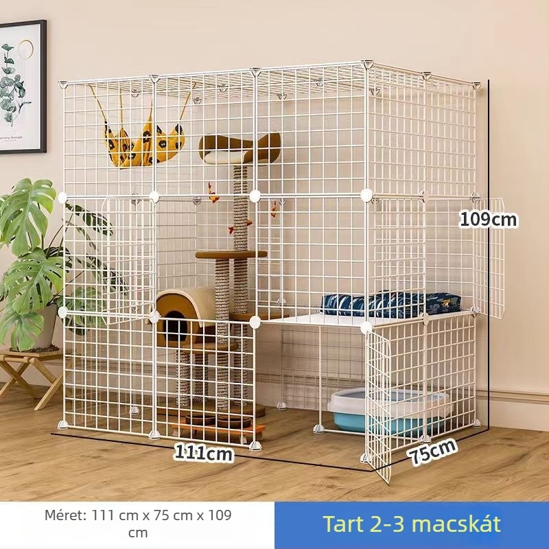 Vasból készült macska ketrec beltéri használatra – macskafészek