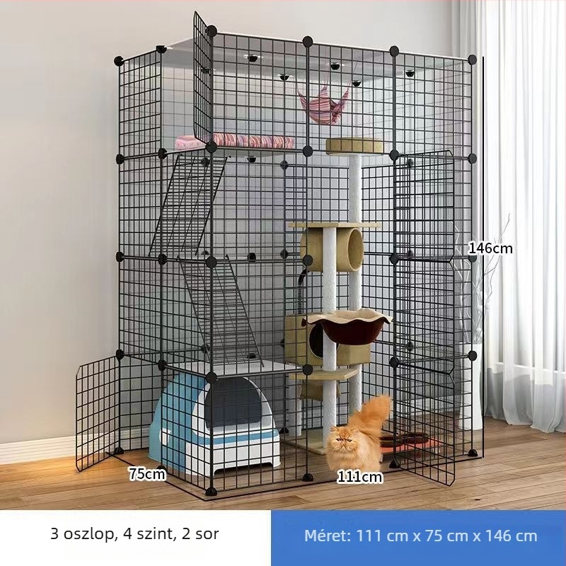 Vasból készült macska ketrec beltéri használatra – macskafészek