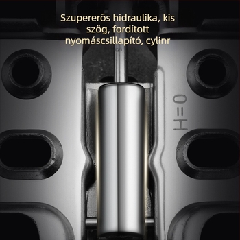 Speciális szögű csukló buferrel; két lyukas rövid kar; állítható ъgok ±30°, ±45°, 90°, 135°, 165°; anyag: hideg hengerelt acél; alsó rézbevonat