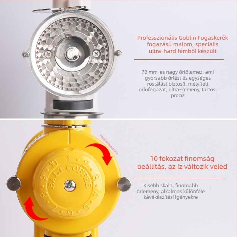110V-os kereskedelmi elektromos kávédaráló automata és inching módokkal, 0.25 kW, 4.74 kg, kávébabokra – ideális iroda, otthon, bár, étterem számára