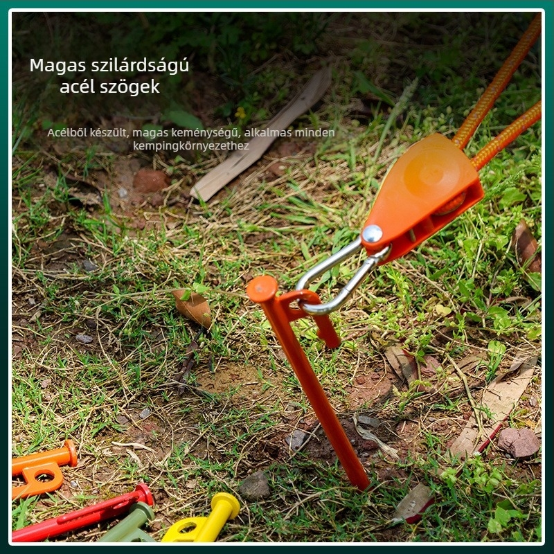 Sátor szeg – acélból, hosszú és vastag kivitel, ideális hóban és homokban történő kempingezéshez (Anyag: acél; Típus: sátor szeg)