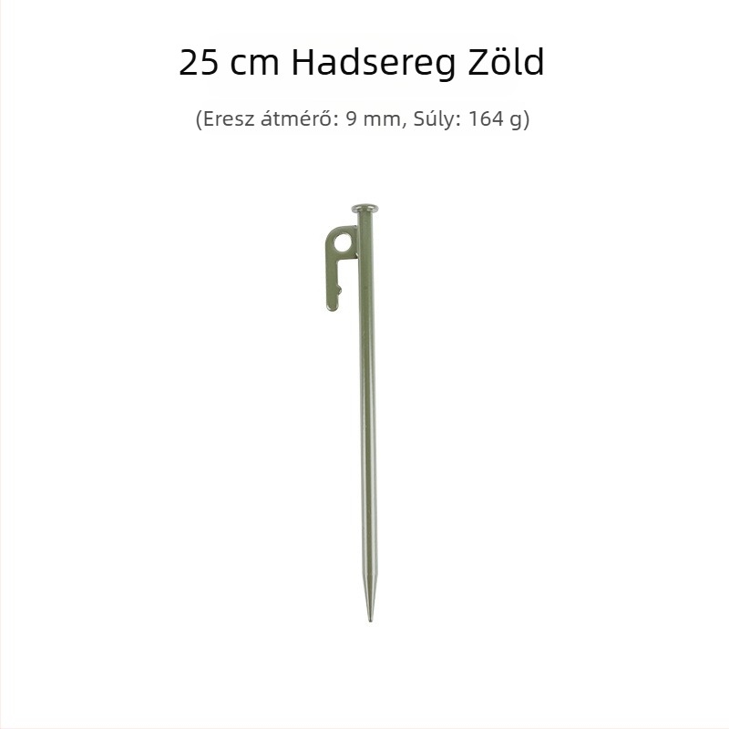 Sátor szeg – acélból, hosszú és vastag kivitel, ideális hóban és homokban történő kempingezéshez (Anyag: acél; Típus: sátor szeg)