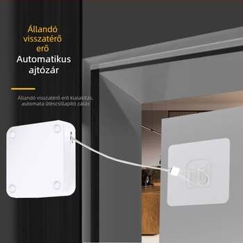 Ajtócsukó fúrás nélkül | műanyag, automatikus visszatérés, modern minimalista stílus, márka Yuli