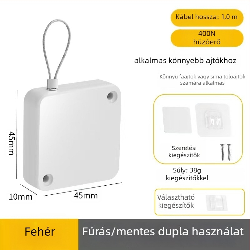 Ajtócsukó fúrás nélkül | műanyag, automatikus visszatérés, modern minimalista stílus, márka Yuli