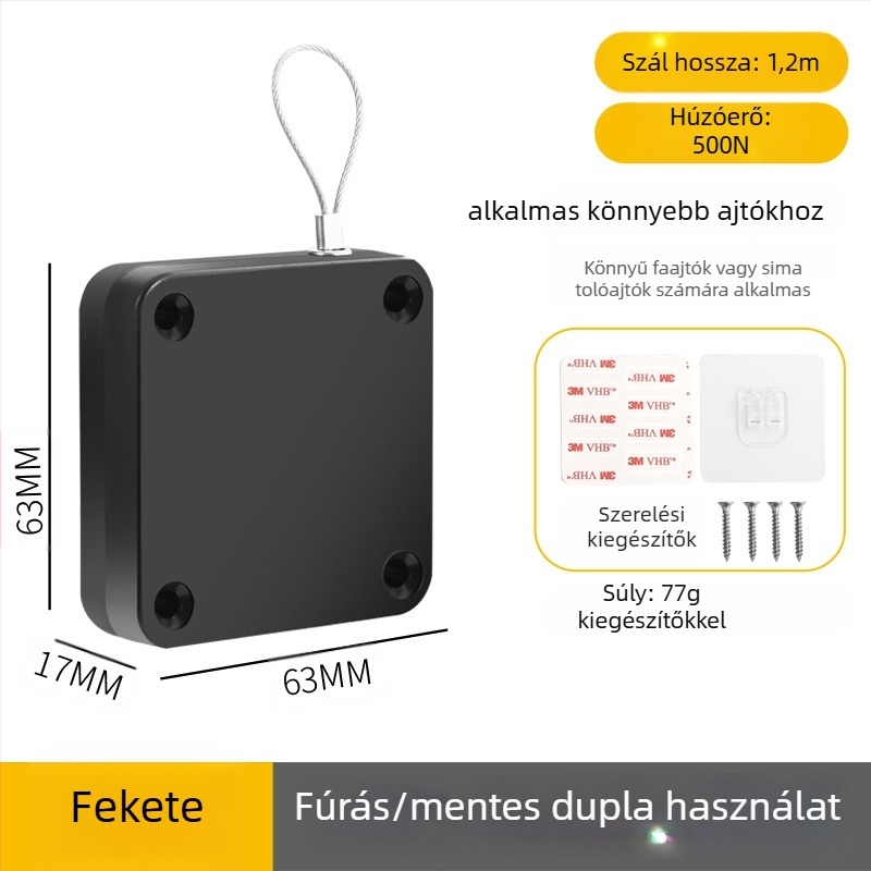 Ajtócsukó fúrás nélkül | műanyag, automatikus visszatérés, modern minimalista stílus, márka Yuli