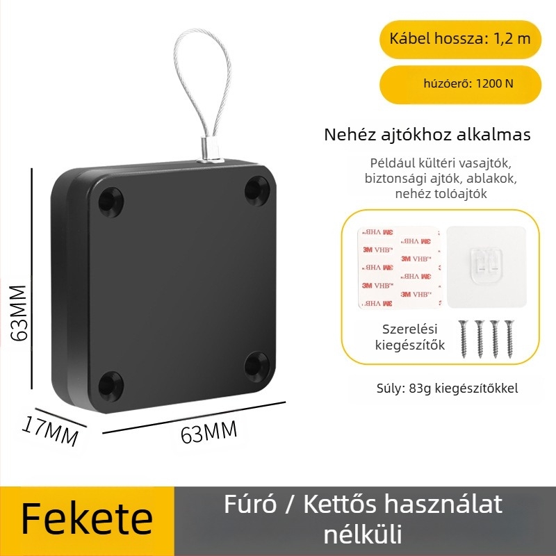 Ajtócsukó fúrás nélkül | műanyag, automatikus visszatérés, modern minimalista stílus, márka Yuli