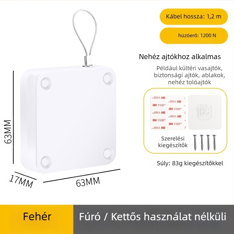 Ajtócsukó fúrás nélkül | műanyag, automatikus visszatérés, modern minimalista stílus, márka Yuli