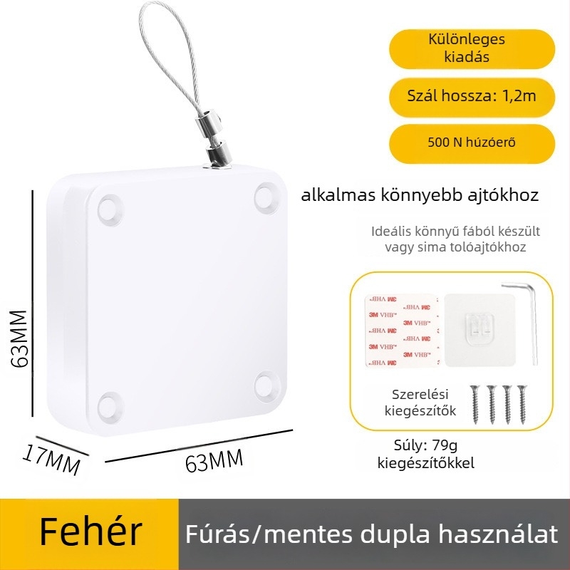 Ajtócsukó fúrás nélkül | műanyag, automatikus visszatérés, modern minimalista stílus, márka Yuli