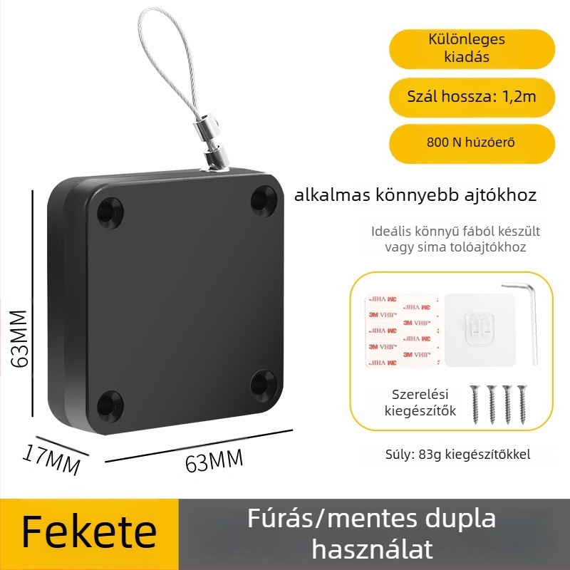 Ajtócsukó fúrás nélkül | műanyag, automatikus visszatérés, modern minimalista stílus, márka Yuli