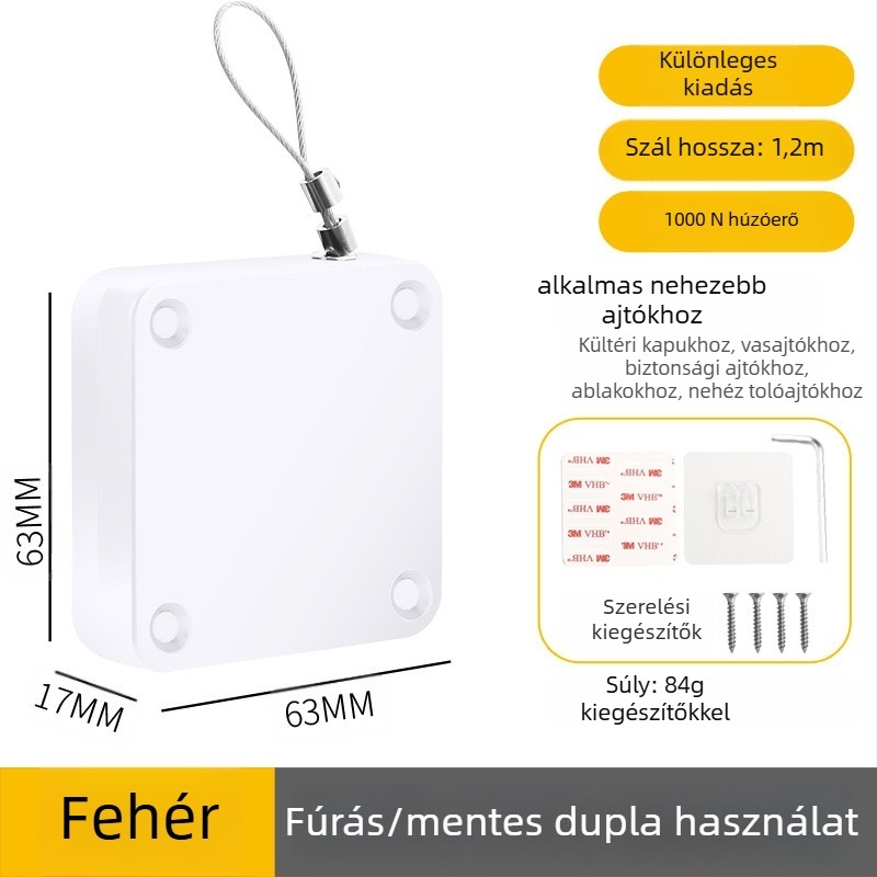 Ajtócsukó fúrás nélkül | műanyag, automatikus visszatérés, modern minimalista stílus, márka Yuli