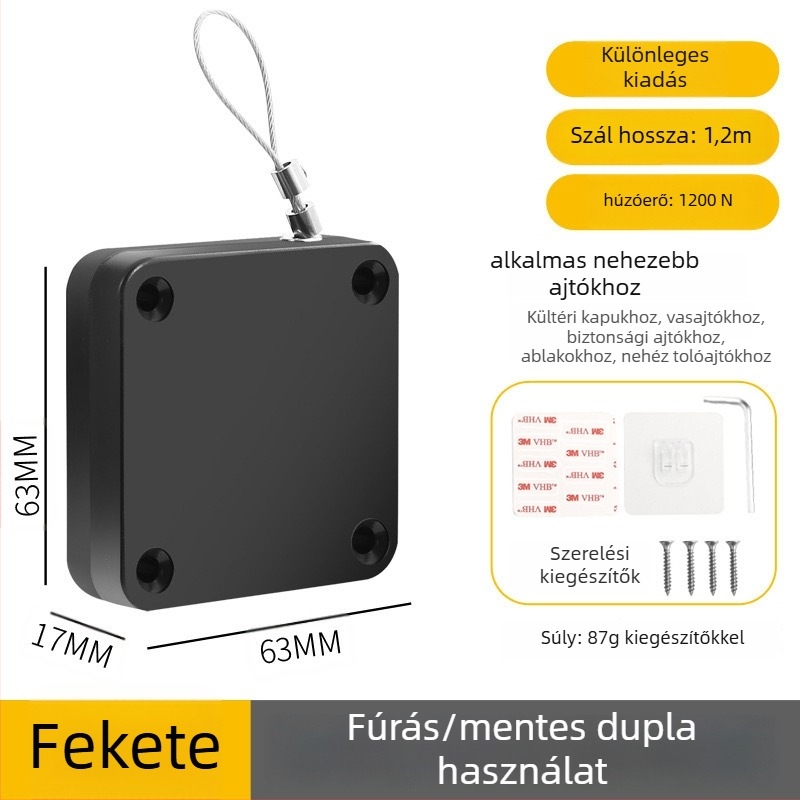 Ajtócsukó fúrás nélkül | műanyag, automatikus visszatérés, modern minimalista stílus, márka Yuli