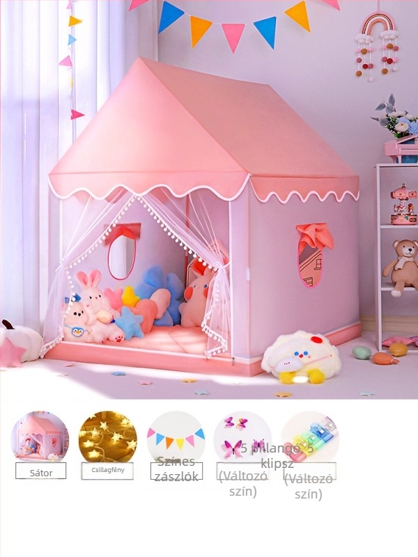 Beltéri gyerek sátor - piramisszerű stílus, egyrétegű felépítés, összeszerelést igényel, külső sátor vízálló 1000-1500mm