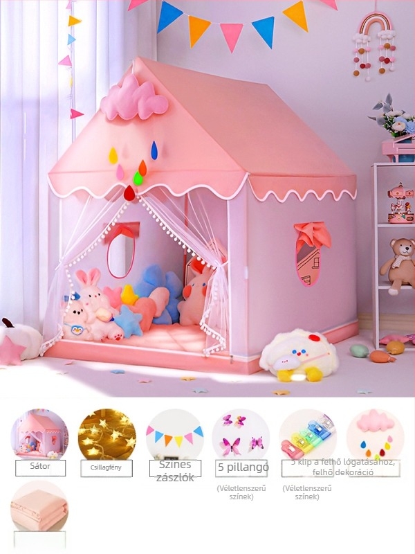 Beltéri gyerek sátor - piramisszerű stílus, egyrétegű felépítés, összeszerelést igényel, külső sátor vízálló 1000-1500mm