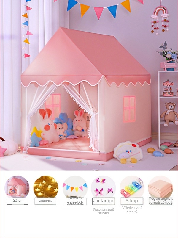 Beltéri gyerek sátor - piramisszerű stílus, egyrétegű felépítés, összeszerelést igényel, külső sátor vízálló 1000-1500mm