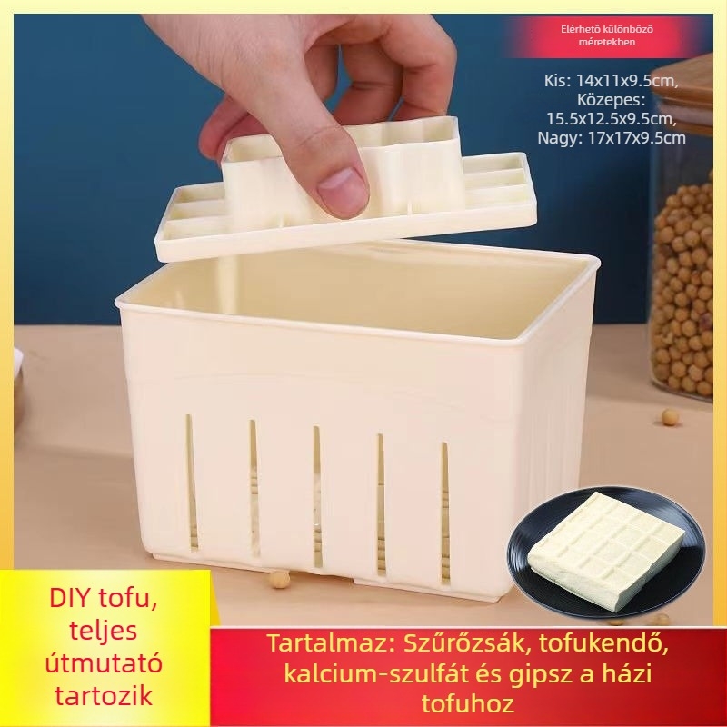 Tofu-forma háztartási használatra - műanyag, élelmiszer-minőségű, DIY keret