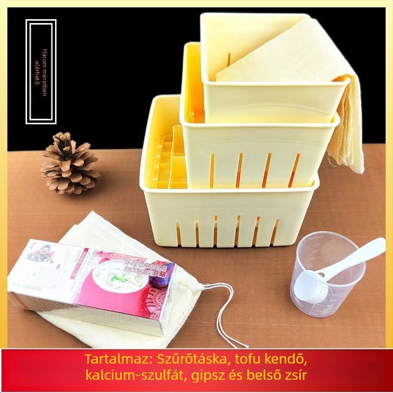 Tofu-forma háztartási használatra - műanyag, élelmiszer-minőségű, DIY keret