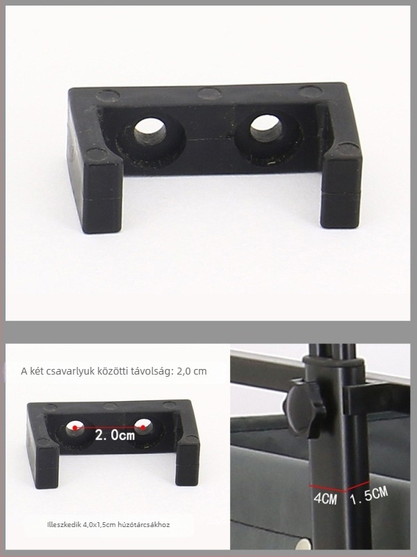 Kempinges lakókocsi kiegészítők — Textil zseb, Egg Roll Table, csat, húzókar, toló rúd; Anyag: Mérnöki műanyagok