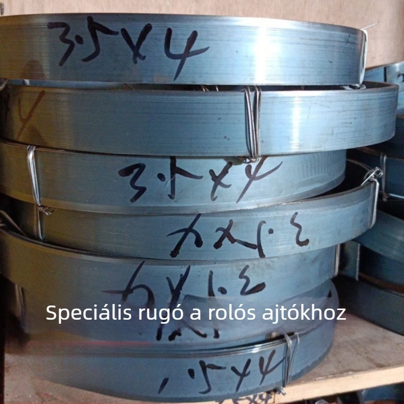 Redőny ajtó rugó, univerzális típus, rugócsík, hosszú vaslemez manuális tolóajtóhoz