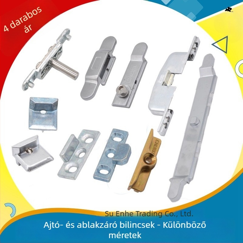 Ajtó- és ablakzár hardverkészlet – cink ötvözet, modell Q001, modern minimál stílus