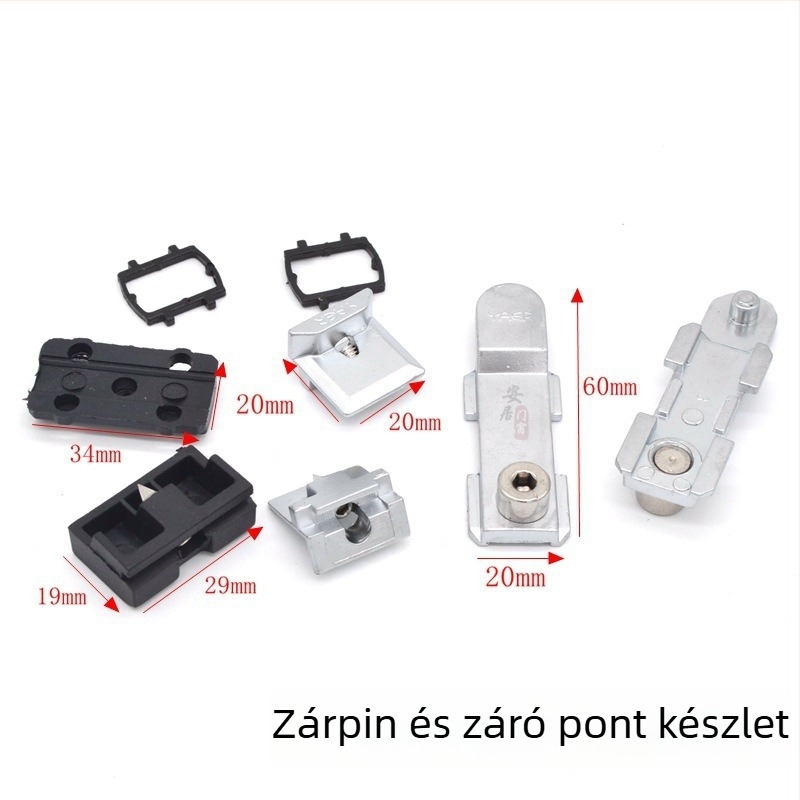Ajtó- és ablakzár hardverkészlet – cink ötvözet, modell Q001, modern minimál stílus