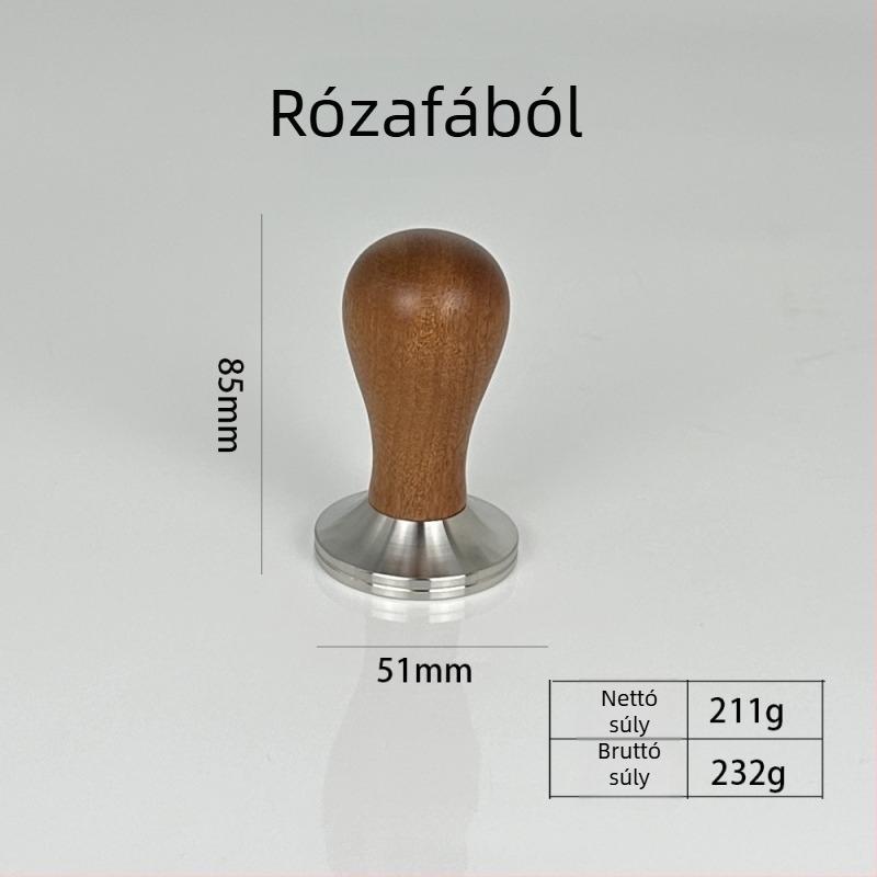 Kávé tamper 304 rozsdamentes acélból, 305 g, otthoni és kávézó használatra, logó testreszabás elérhető