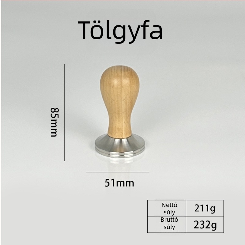 Kávé tamper 304 rozsdamentes acélból, 305 g, otthoni és kávézó használatra, logó testreszabás elérhető