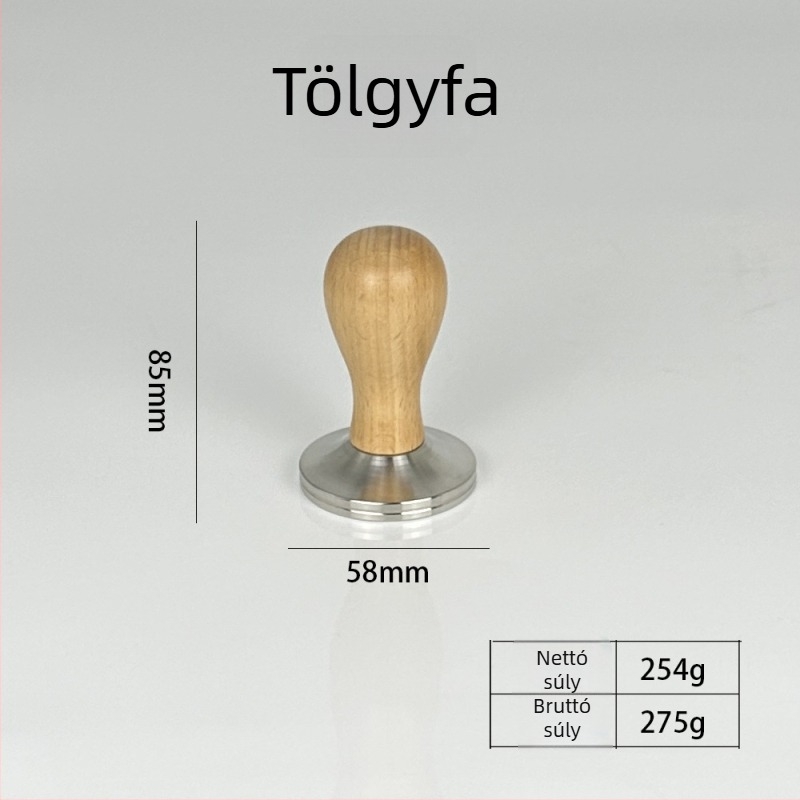 Kávé tamper 304 rozsdamentes acélból, 305 g, otthoni és kávézó használatra, logó testreszabás elérhető