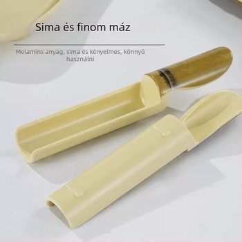 Melaminból készült garnéla- és halfasírt formázó készülék bambuszcső dizájnnal, mikróban nem használható