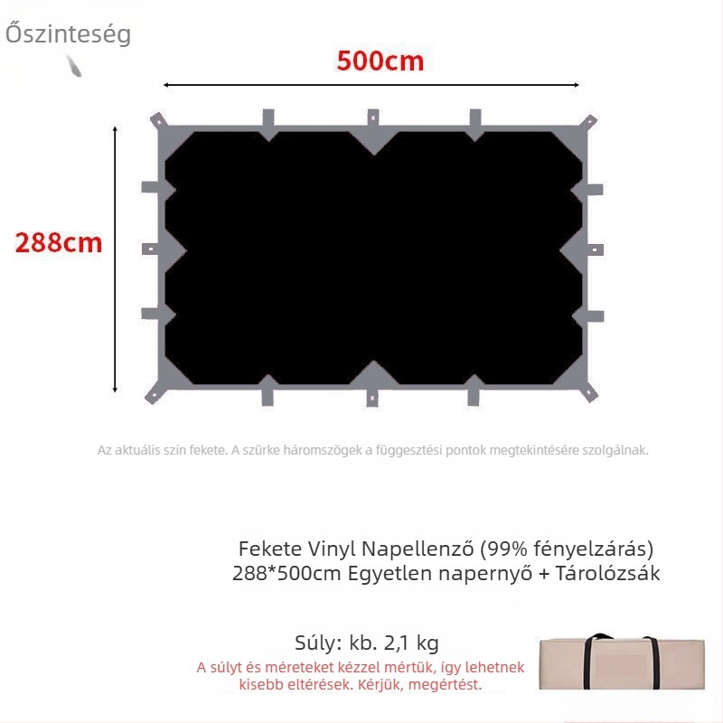 19-pontos piramisszerű kemping árnyékoló sátor (Xin ao, kód 0516, anyag: pamut, vízállóság: 3000–6000 mm, forma: négyzetes)