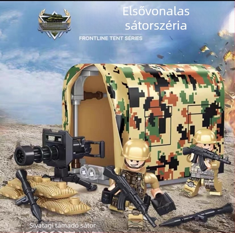 Speciális erők katonai építőjáték készlet, ABS műanyag, 50-100 darab, DIY