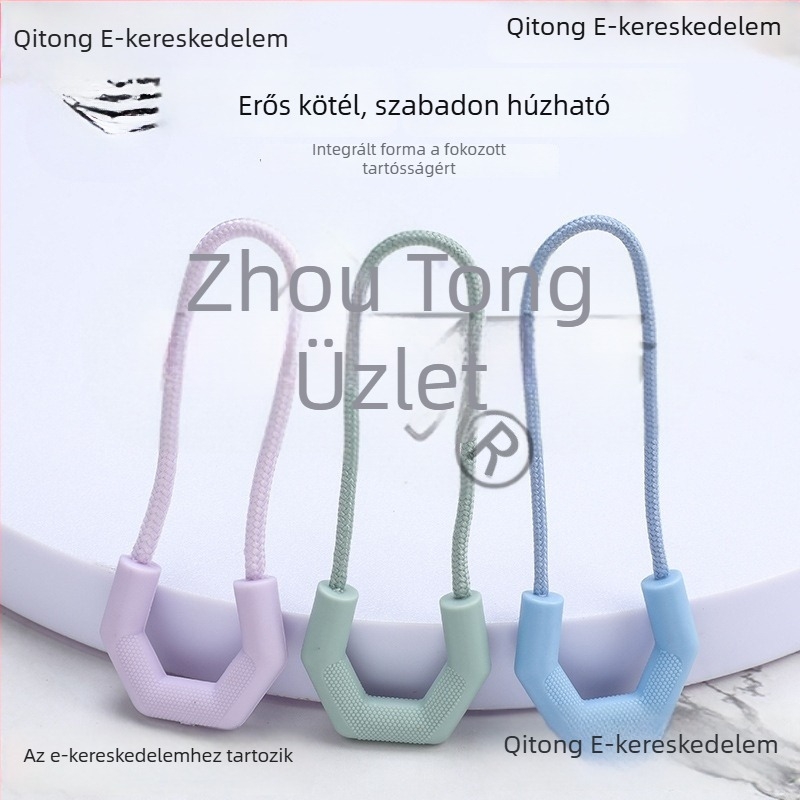 Nylon cipzár húzó lecsatolható pánttal – Öntvényesen készített kiegészítő ruházathoz, kabátokhoz, sátrakhoz és hátizsákokhoz
