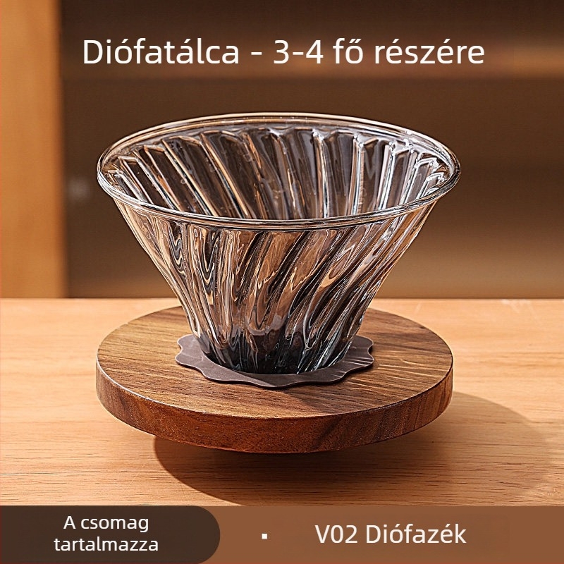 Kézi kávéőrlő készlet otthonra és kültéren – kompakt kézi hajtású készlet, minimalista stílus, teljes készlet